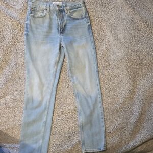 Zara Blue Straight Leg Jeans Timeless Style